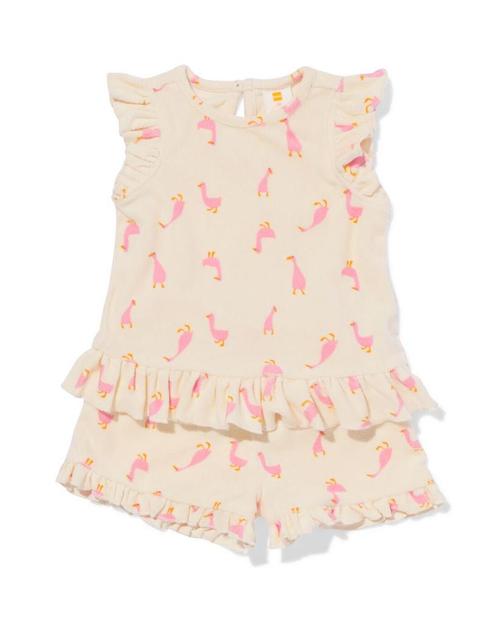 HEMA Newborn kledingset badstof eenden ecru, Kinderen en Baby's, Babykleding | Overige, Nieuw, Verzenden