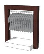 Glossy duo tone middenunit kledingrek R-PR-012-W