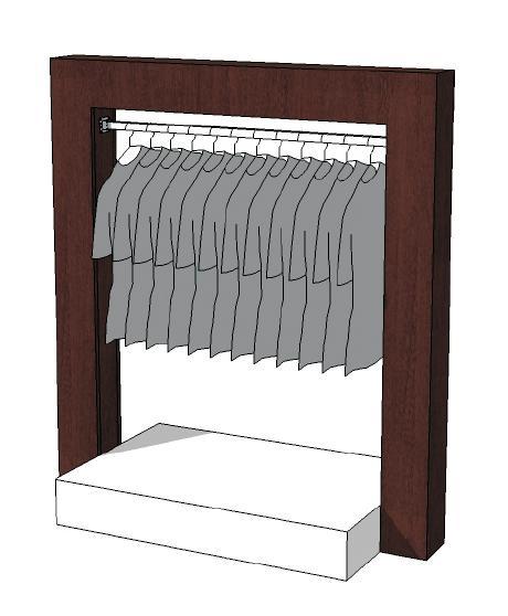 Glossy duo tone middenunit kledingrek R-PR-012-W, Zakelijke goederen, Kantoor en Winkelinrichting | Winkel en Inventaris