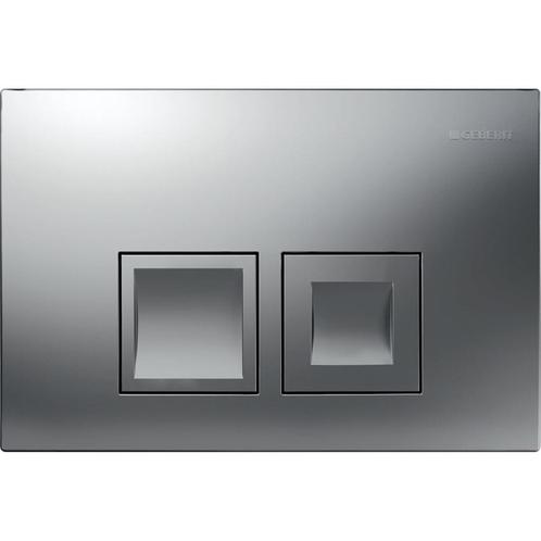 Drukplaat Geberit Delta 25 Square DualFlush Frontbediening, Doe-het-zelf en Verbouw, Sanitair, Overige typen, Nieuw, Chroom, Ophalen of Verzenden