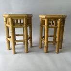 Set bijzettafels (2) - Vintage - Bamboo Bijzettafeltjes of