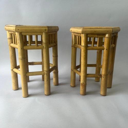 Set bijzettafels (2) - Vintage - Bamboo Bijzettafeltjes of, Antiek en Kunst, Kunst | Designobjecten