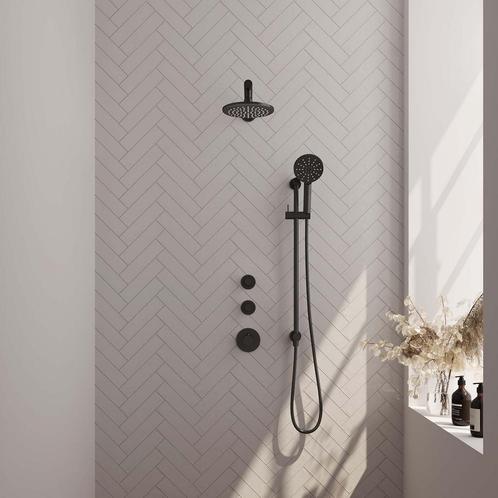 Thermostatisch Inbouwdoucheset Brauer Black 20cm Hoofddouche, Doe-het-zelf en Verbouw, Sanitair, Kraan, Nieuw, Ophalen of Verzenden