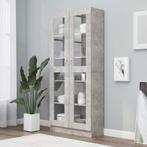 vidaXL Vitrinekast 82,5x30,5x185,5 cm bewerkt hout, Verzenden, Nieuw, 50 tot 100 cm, 150 tot 200 cm