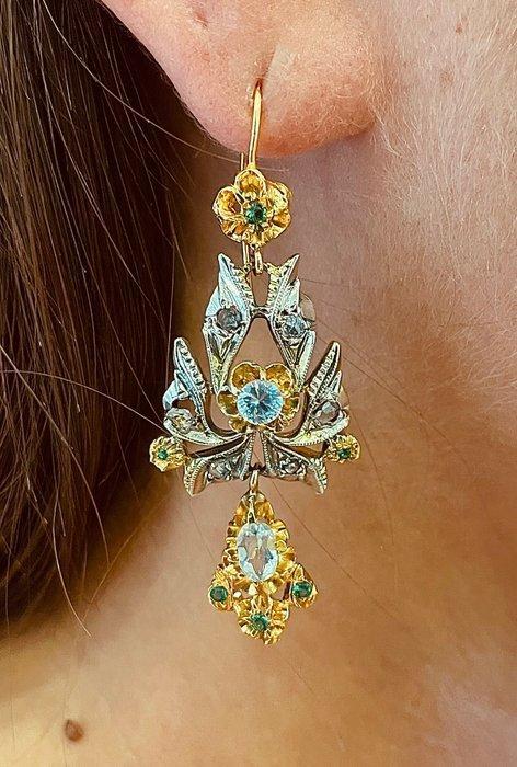 Zonder Minimumprijs - Oorbellen - 9 kt. Geel goud, Zilver, Sieraden, Tassen en Uiterlijk, Oorbellen