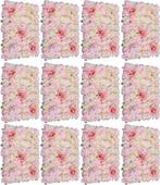 Wanddecoratie Bloemen- Kunstbloemenwand - Bloemenwand - Roze, Verzenden, Zo goed als nieuw