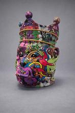 sculptuur, XL Gorilla Pop Art Sculptuur Vaas – Graffiti