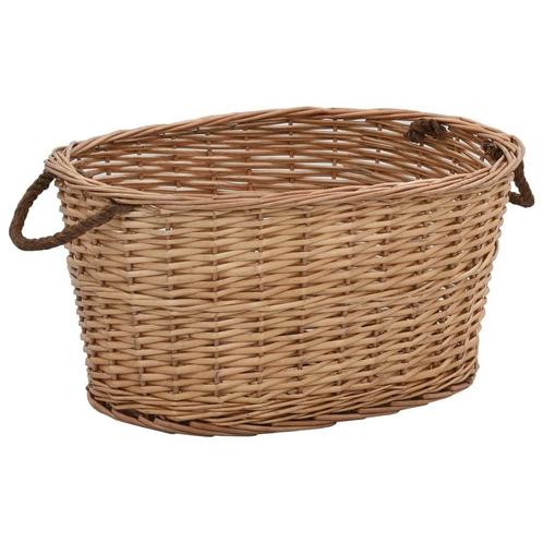 Wilgenhouten Houtmand 56x40cm | 35% Korting | OP = OP, Huis en Inrichting, Woonaccessoires | Schalen en Manden, Ovaal, Nieuw, Hout