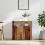 vidaXL Dressoir met LED-verlichting 80x35x75 cm bewerkt hout, Huis en Inrichting, Verzenden, Nieuw, Overige houtsoorten