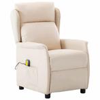 vidaXL Massagestoel met kussen Crème 67.5 x 93.5 x 101.5 cm, Verzenden, Nieuw