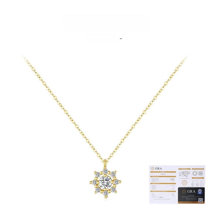 Ketting zilver /verguld met moissanite, Sieraden, Tassen en Uiterlijk, Armbanden, Goud, Nieuw, Zilver, Ophalen of Verzenden