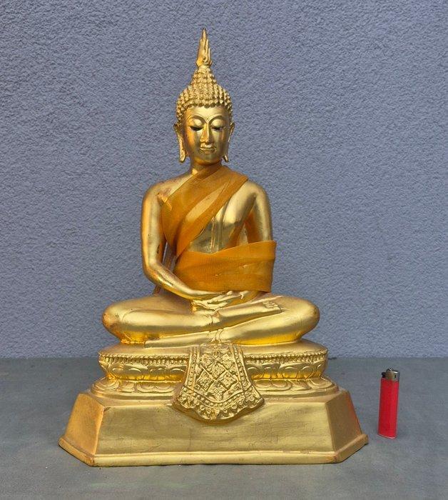 Boeddha zittend, - Beeld - Thailand (Zonder Minimumprijs), Antiek en Kunst, Kunst | Niet-Westerse kunst