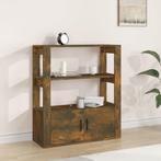 vidaXL Dressoir 80x30x90 cm bewerkt hout gerookt, Huis en Inrichting, Kasten | Dressoirs, Verzenden, Nieuw, 50 tot 100 cm, 25 tot 50 cm