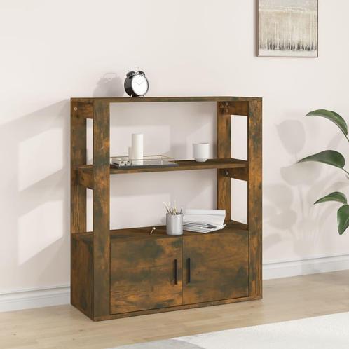 vidaXL Dressoir 80x30x90 cm bewerkt hout gerookt, Huis en Inrichting, Kasten | Dressoirs, 25 tot 50 cm, Nieuw, 50 tot 100 cm, Overige houtsoorten