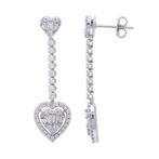 Oorbellen - 14 karaat Witgoud - 1.46ct. tw. Diamant, Nieuw