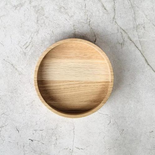 HOCHO Eikenhouten Snack Kom Groot - Ø 200x30mm - Hard Wax.., Huis en Inrichting, Keuken | Keukenbenodigdheden, Nieuw, Ophalen of Verzenden