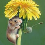 Gala - Mouse & dandelion painting - Umbrella, Antiek en Kunst