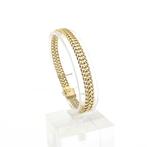 Gouden Franse gourmet schakel armband | 18,5 cm, Sieraden, Tassen en Uiterlijk, Armbanden, Goud, Goud, Gebruikt, Verzenden