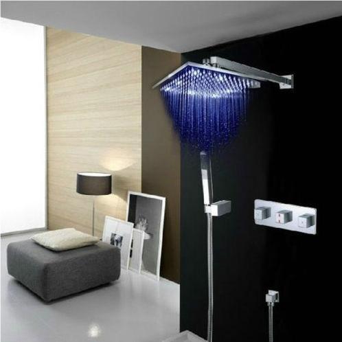LED douche set 300 MM Inbouw mengkraan Stortdouche, Doe-het-zelf en Verbouw, Sanitair, Nieuw, Verzenden