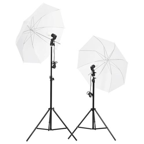 vidaXL Studioverlichtingsset met statieven en paraplus, Audio, Tv en Foto, Fotografie | Fotostudio en Toebehoren, Nieuw, Verzenden