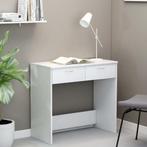 vidaXL Bureau 80x40x75 cm bewerkt hout wit, Huis en Inrichting, Bureaus, Verzenden, Nieuw