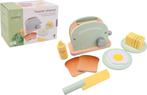 Jouéco Speelset Toaster Junior 18,5 X 13 Cm Hout 6-delig, Kinderen en Baby's, Speelgoed | Houten speelgoed, Ophalen of Verzenden