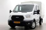 Ford Transit 2.0 TDCI 130pk L2H1 Trend D.C. Open Laadbak met, Auto's, Gebruikt, Euro 6, Wit, Dealer onderhouden