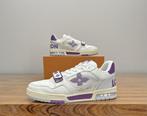 Louis Vuitton - LV Trainer White/Purple Leather and Mesh -, Kleding | Heren, Schoenen, Nieuw