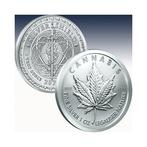 Wereld. Silver medal ND Cannabis, 1 Oz (.999) (Zonder