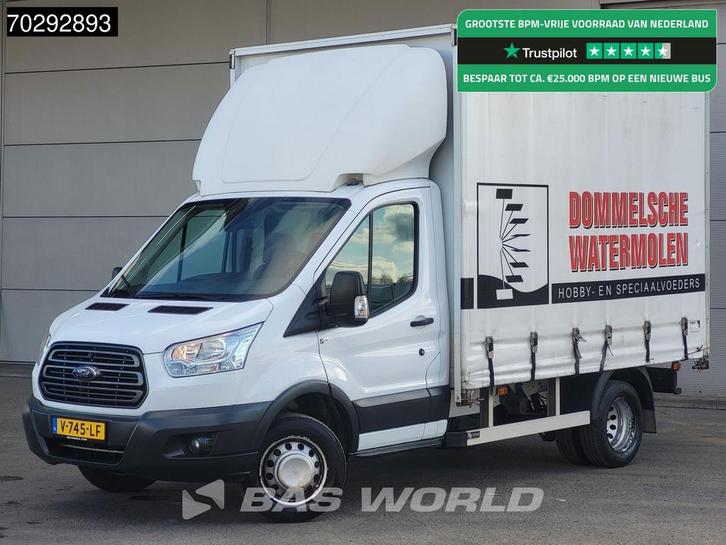 Ford Transit 130pk Dubbellucht Schuifzeilen Navi Airco Cruis, Auto's, Bestelauto's, Lease, Handgeschakeld, Financial lease, Wit