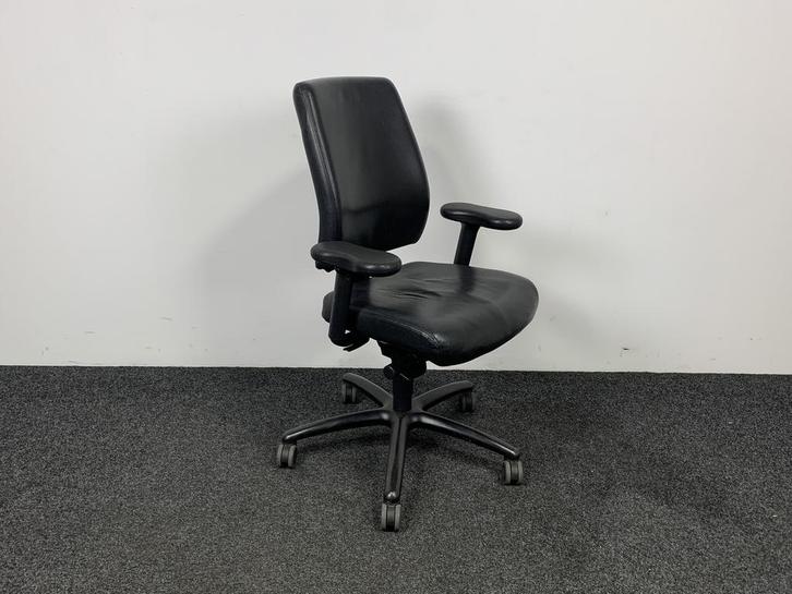 Bureaustoel Drisag Zwart Kunstleer, Huis en Inrichting, Bureaustoelen, Bureaustoel, Zwart, Gebruikt, Ergonomisch, Ophalen of Verzenden