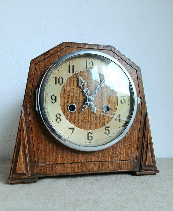 Klok - J. Smith & Sons - Hout, Messing - 1930-1940, Antiek en Kunst, Antiek | Klokken