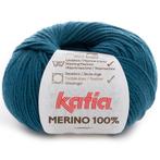 Katia Merino 100% - 34 petrolblauw - Wol Garen, Hobby en Vrije tijd, Breien en Haken, Ophalen of Verzenden, Nieuw