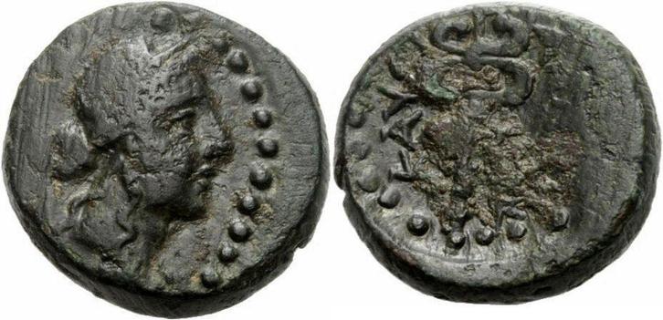 2 /1 Jh v Ch Kaystrianoi Lydien Bronze Apollo Kerykeion C..., Postzegels en Munten, Munten | Europa | Niet-Euromunten, Verzenden