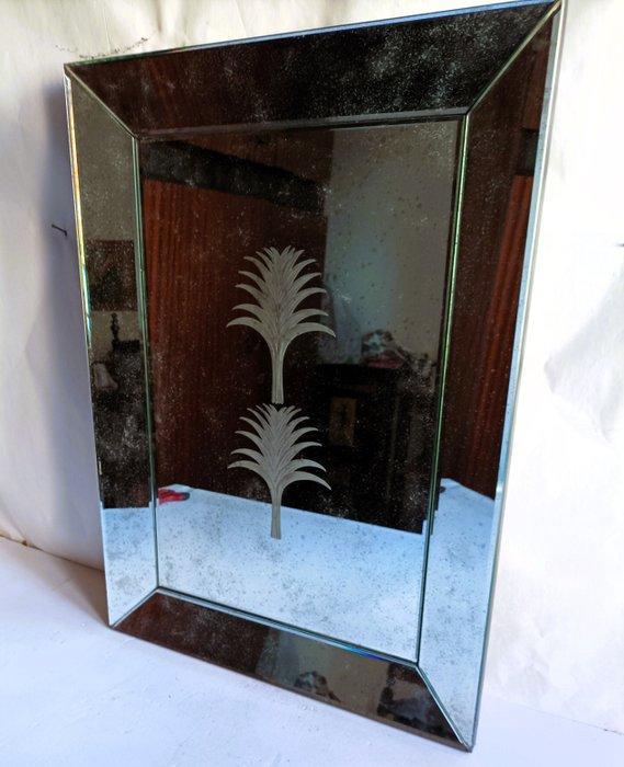 Wandspiegel - Kristal - Venetiaanse stijl, jaren zeventig, Antiek en Kunst, Curiosa en Brocante