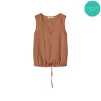 -50% Summum  Summum Top tencel camel  maat 42, Kleding | Dames, Verzenden, Nieuw, Bruin