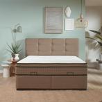 *WOONWINKEL* Boxspring Met Opbergruimte 180x200 Beige, Verzenden, Nieuw, Beige