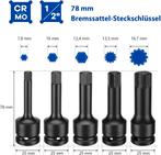 Doppenset - Dopsleutelset - 16-delige set - Blauw - COSTWAY, Verzenden, Zo goed als nieuw