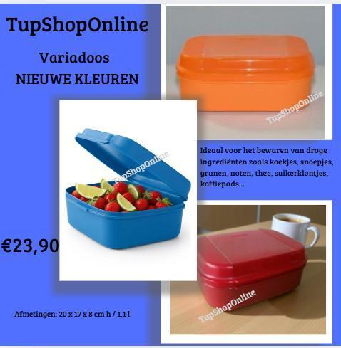 Tupperware Variadoos NIEUWE KLEUREN, Huis en Inrichting, Keuken | Tupperware, Nieuw, Ophalen of Verzenden