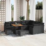 vidaXL Tuin Sofa Set 12 pcs Zwart poly rattan, Verzenden, Nieuw