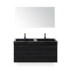Dante Badmeubelset 120 cm - Black Oak - Wastafel Hardsteen, Ophalen of Verzenden, Nieuw