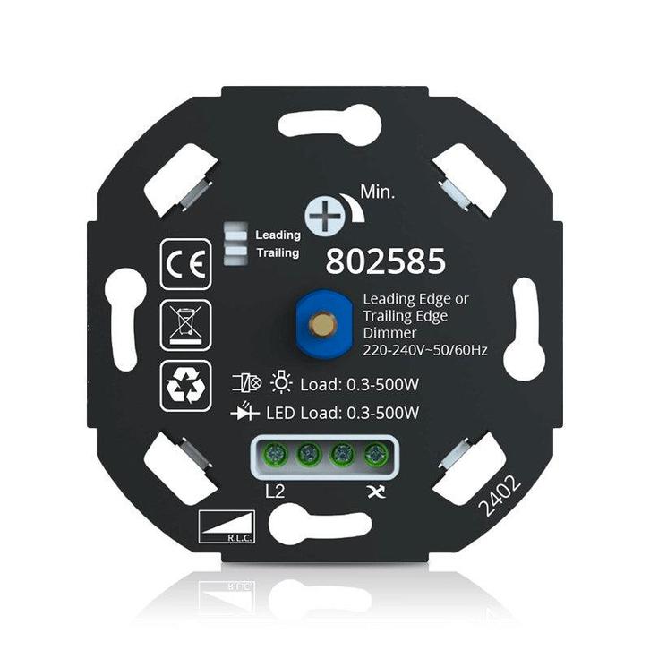Universele LED dimmer 0.3-500W | Fase af- en aansnijding, Doe-het-zelf en Verbouw, Elektra en Kabels, Nieuw, Ophalen of Verzenden