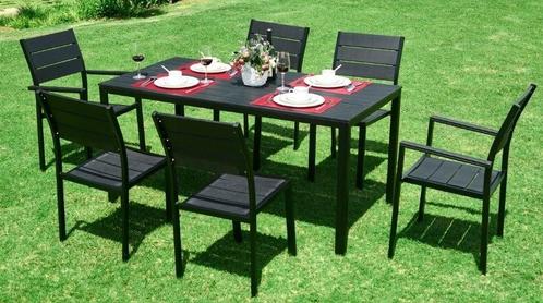 Tuintafel 156 x 78 cm – Lichtgewicht en weerbestendig –, Tuin en Terras, Tuintafels, Nieuw, Metaal, Ophalen of Verzenden
