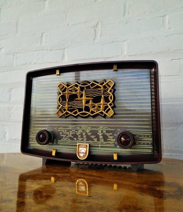 Philips - BF 151 U - Art Deco radio in rood bakeliet Radio, Antiek en Kunst, Kunst | Designobjecten