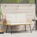 vidaXL Tuinbank met kussen Bruin 114 x 64 x 78cm Metaal, Verzenden, Nieuw, Metaal