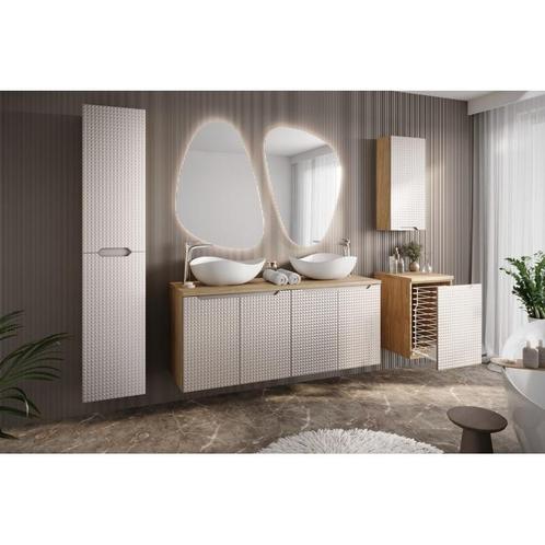 Badkamermeubel Tormina Uno Beige 180CM (Badkamermeubels), Huis en Inrichting, Badkamer | Badkamermeubels, Nieuw, Ophalen of Verzenden