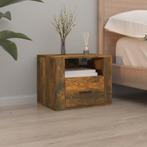 vidaXL Nachtkastje wandgemonteerd 50x36x40 cm gerookt, Huis en Inrichting, Slaapkamer | Nachtkastjes, Minder dan 45 cm, Verzenden