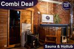 Combi deal thermowood sauna & hottub houtgestookt/elektrisch, Sport en Fitness, Sauna, Nieuw, Complete sauna, Verzenden