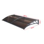 Deurluifel Mellerud afdak 240x100 cm zwart en bruin, Verzenden, Nieuw