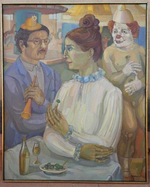 Europese school (XX) - À la foire, Antiek en Kunst, Kunst | Schilderijen | Klassiek